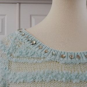 Daytrip Sweaters - Daytrip pastel mint blue light-weight sweater Daytrip Sweaters - Daytrip pastel mint blue light-weight sweater